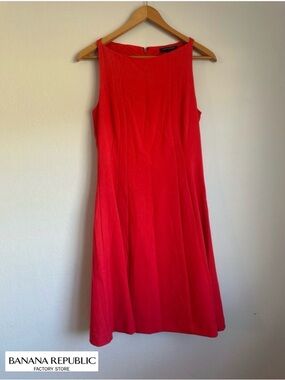 Banana Republic Factory Elegant Red orange Sleeveless Dress